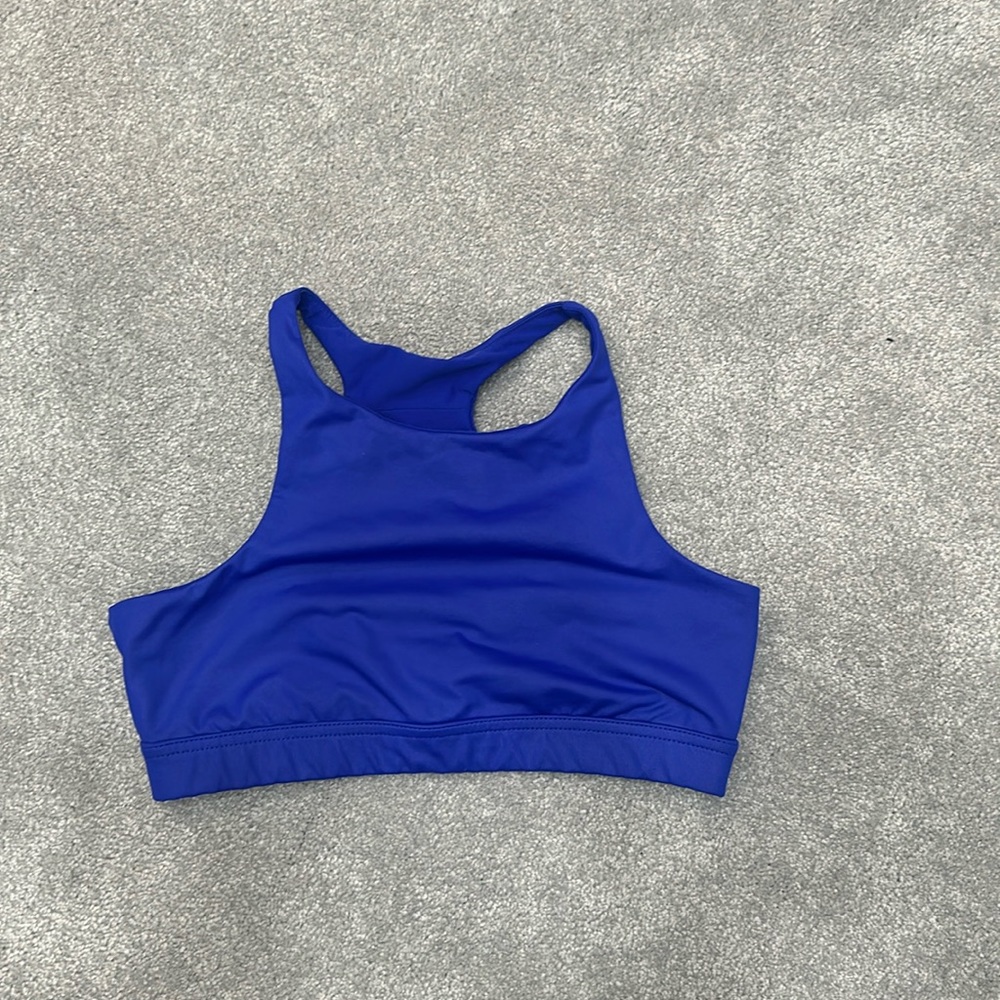 90 degree Cobalt blue sports bra. Size medium.